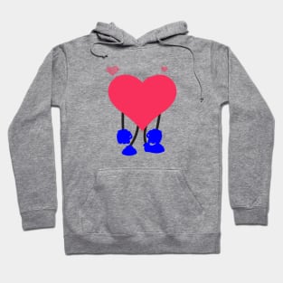 strong heart with two hands Hoodie